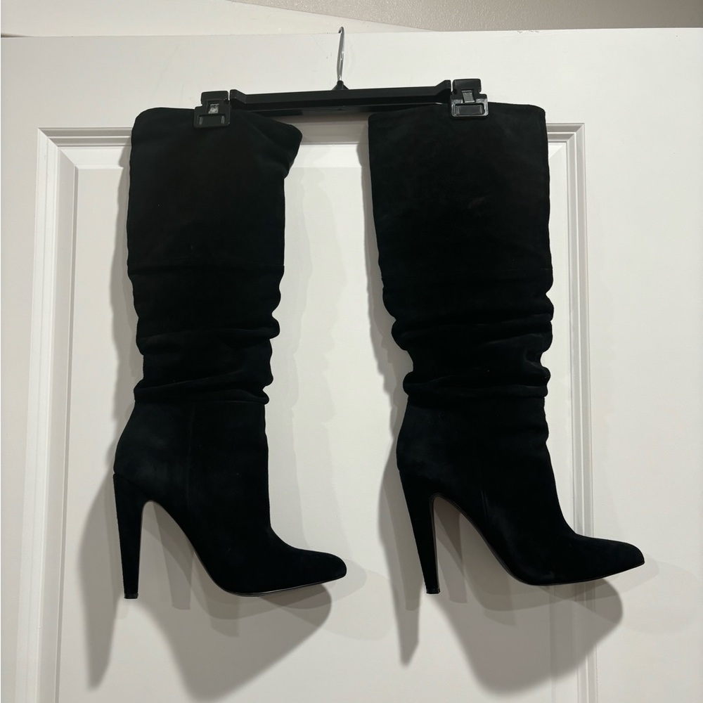 Steve Madden Black Suede Boots